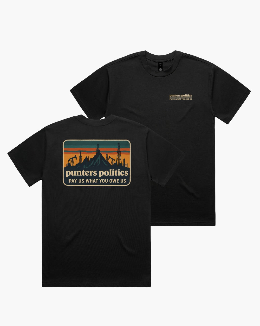 Pay Us What You Owe Us - Mens Oversized Black