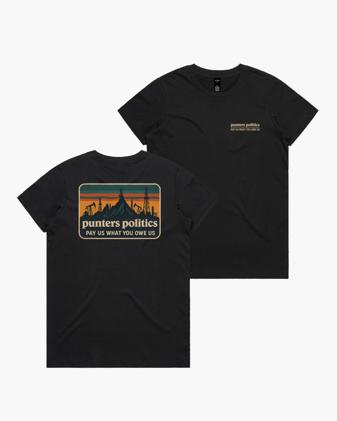 Pay Us What You Owe Us Tee - Womens Black
