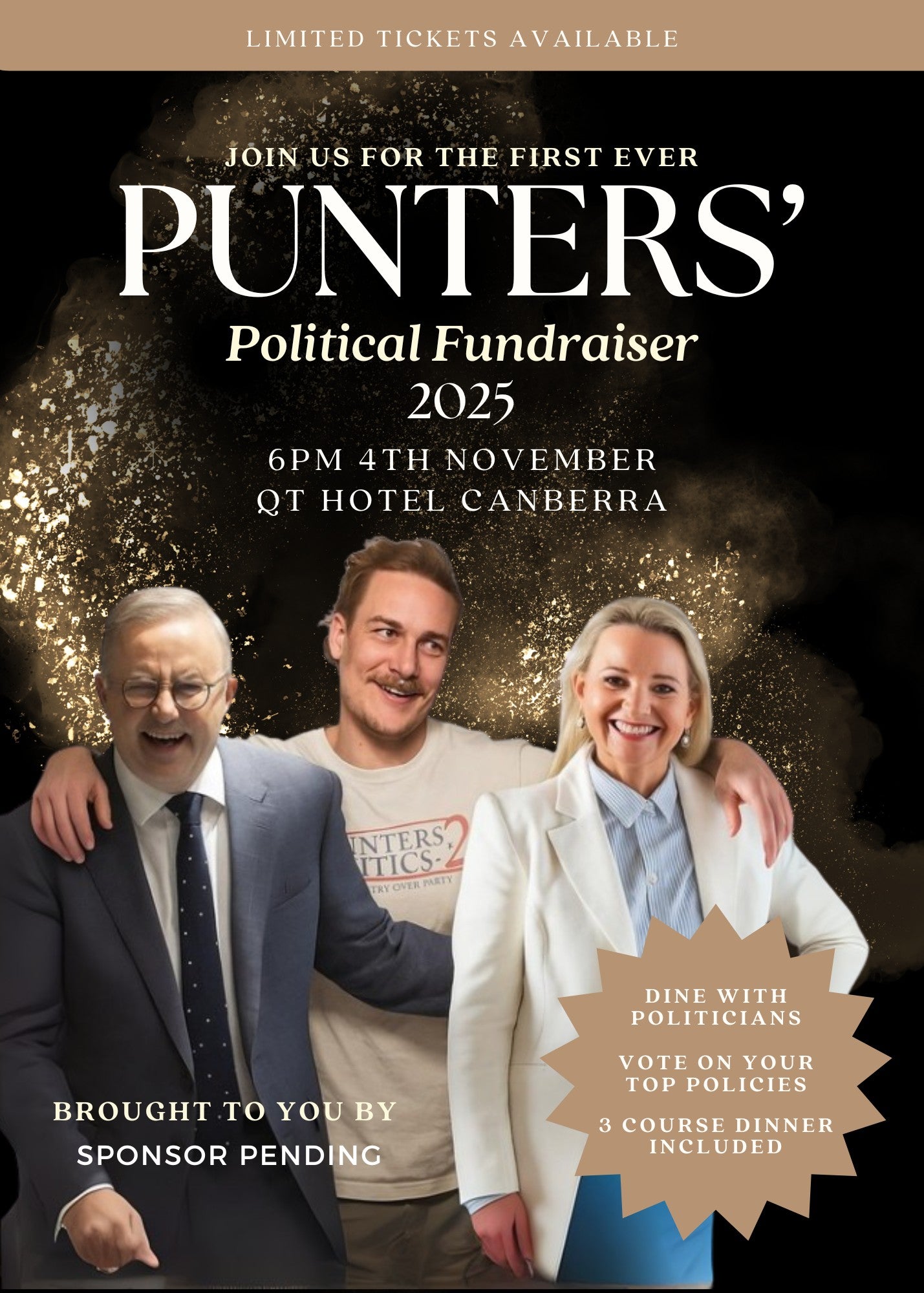 Punters' Political Fundraising Dinner - Wave 3